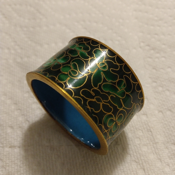 New Vintage Cloisonne Napkin Ring Serviette - Picture 4 of 7